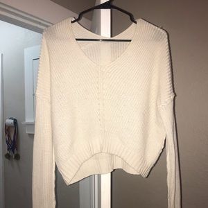 Long sleeve crop top sweater